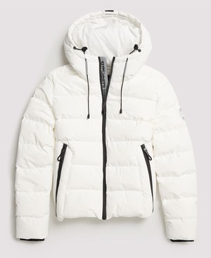 Superdry Spirit Puffer Icon Női Kabát Fehér | XJHCF7285